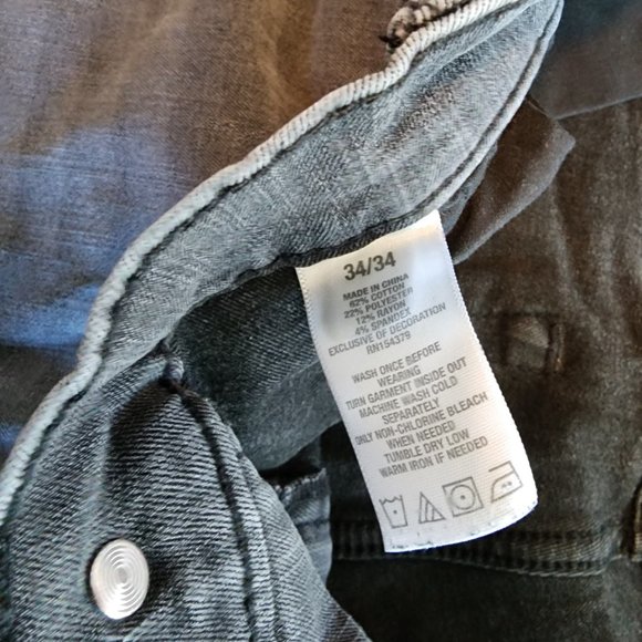 Aeropostale Super Skinny 34/34 (Used) (Stretch) Distressed with rips. - Picture 2 of 3